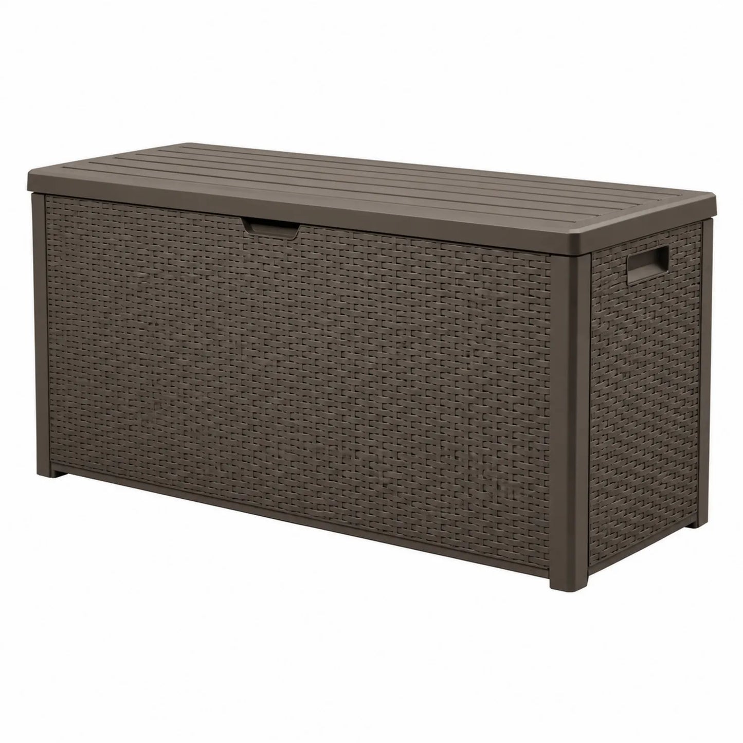 Kunststoff Aufbewahrungsbox Rattan-Optik Braun