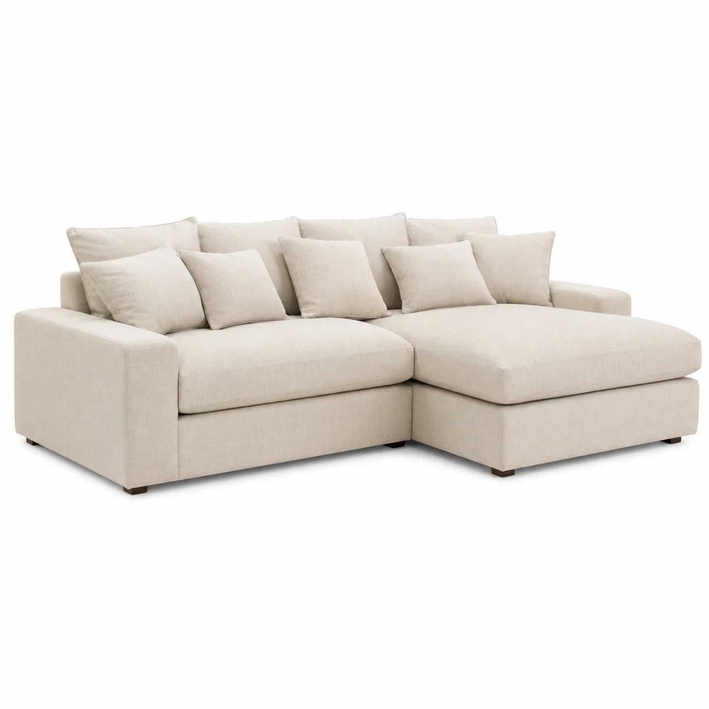 Ecksofa Stoff Beige 260x160cm
