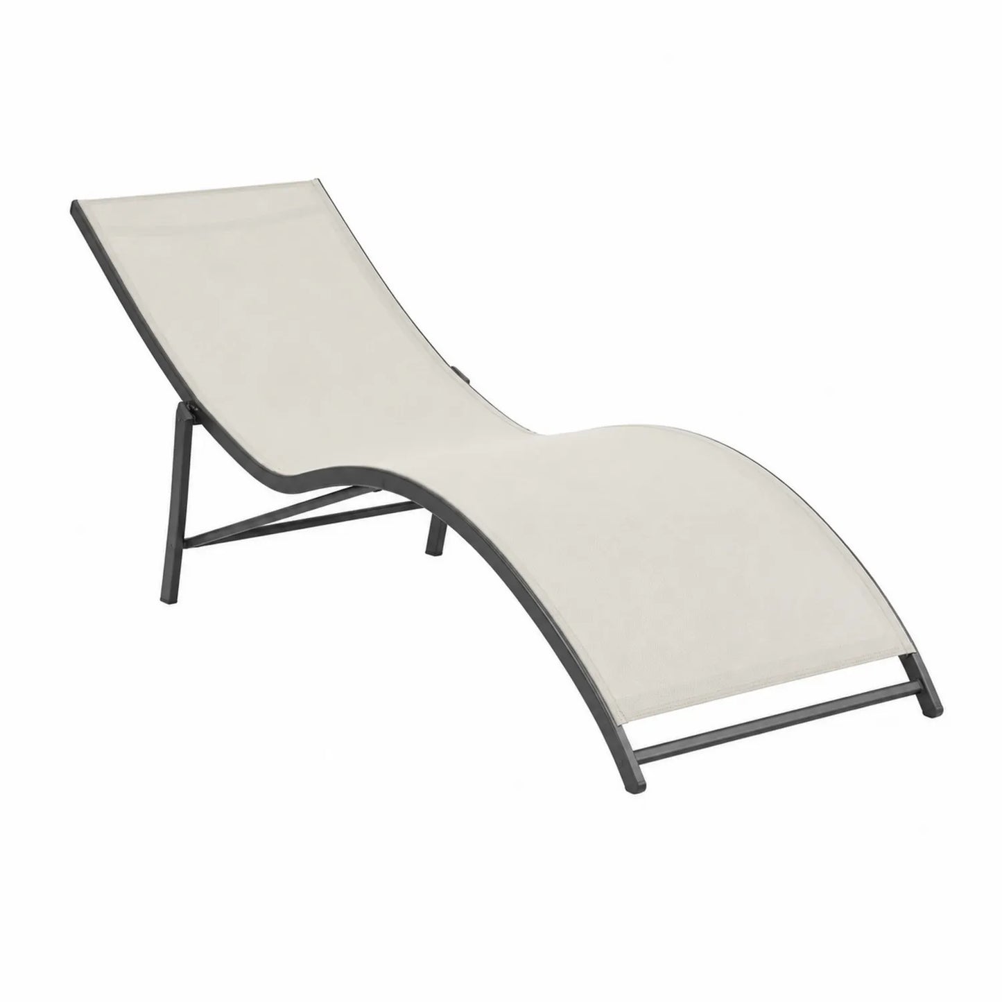 Sonnenliege Aluminium Textilene Beige 200x65x90cm