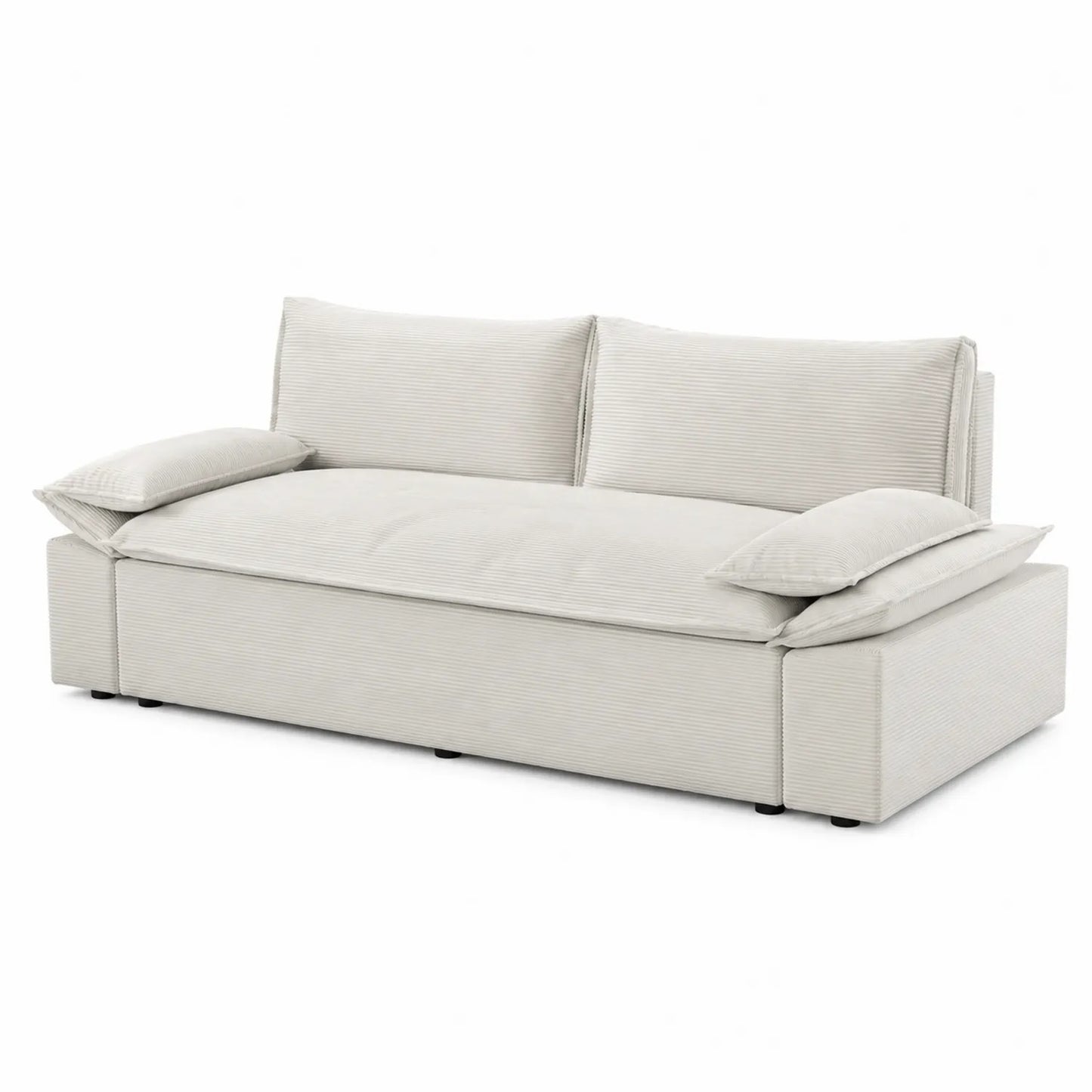 Schlafsofa Stoff Beige 200cm