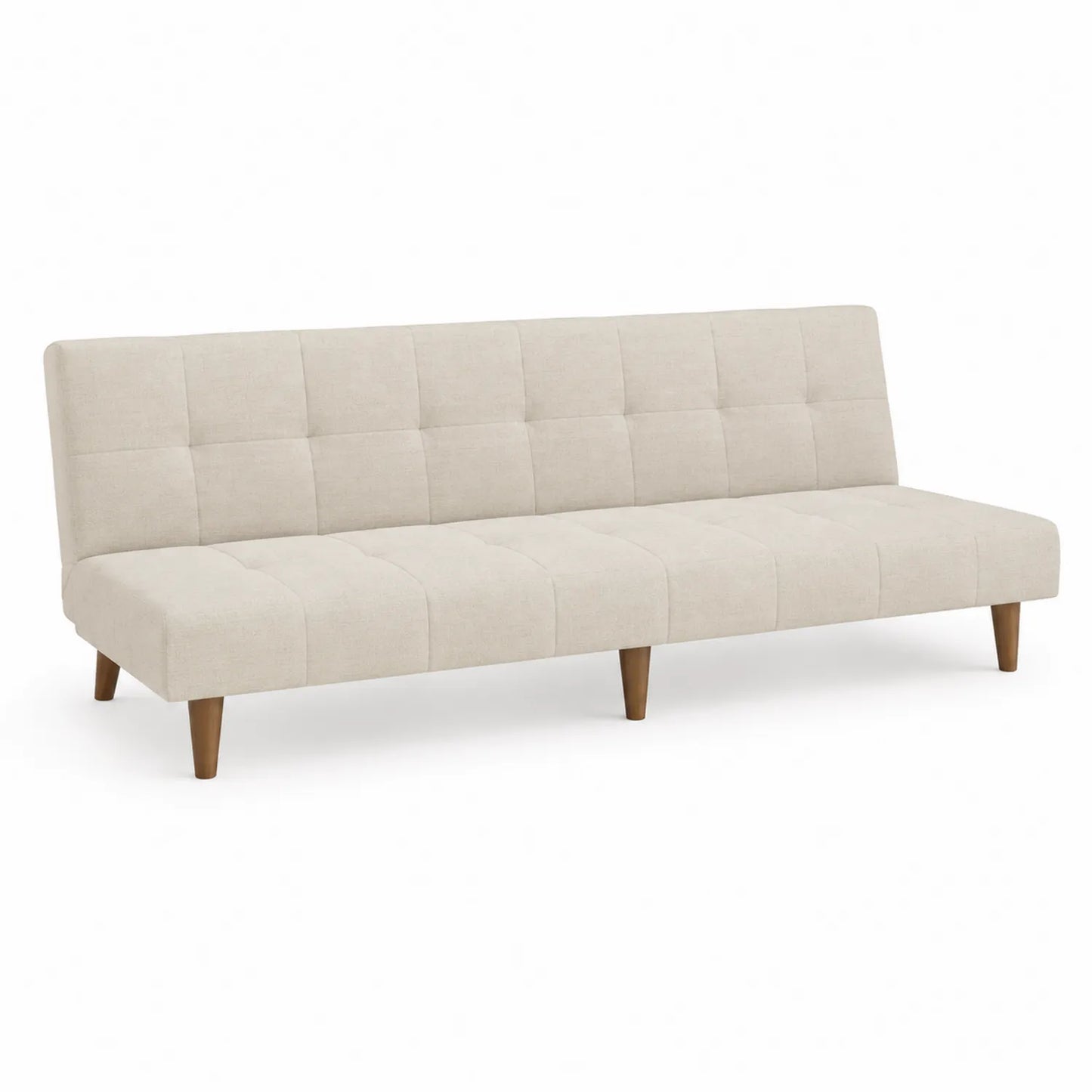 Schlafsofa aus Leinen Beige 200cm
