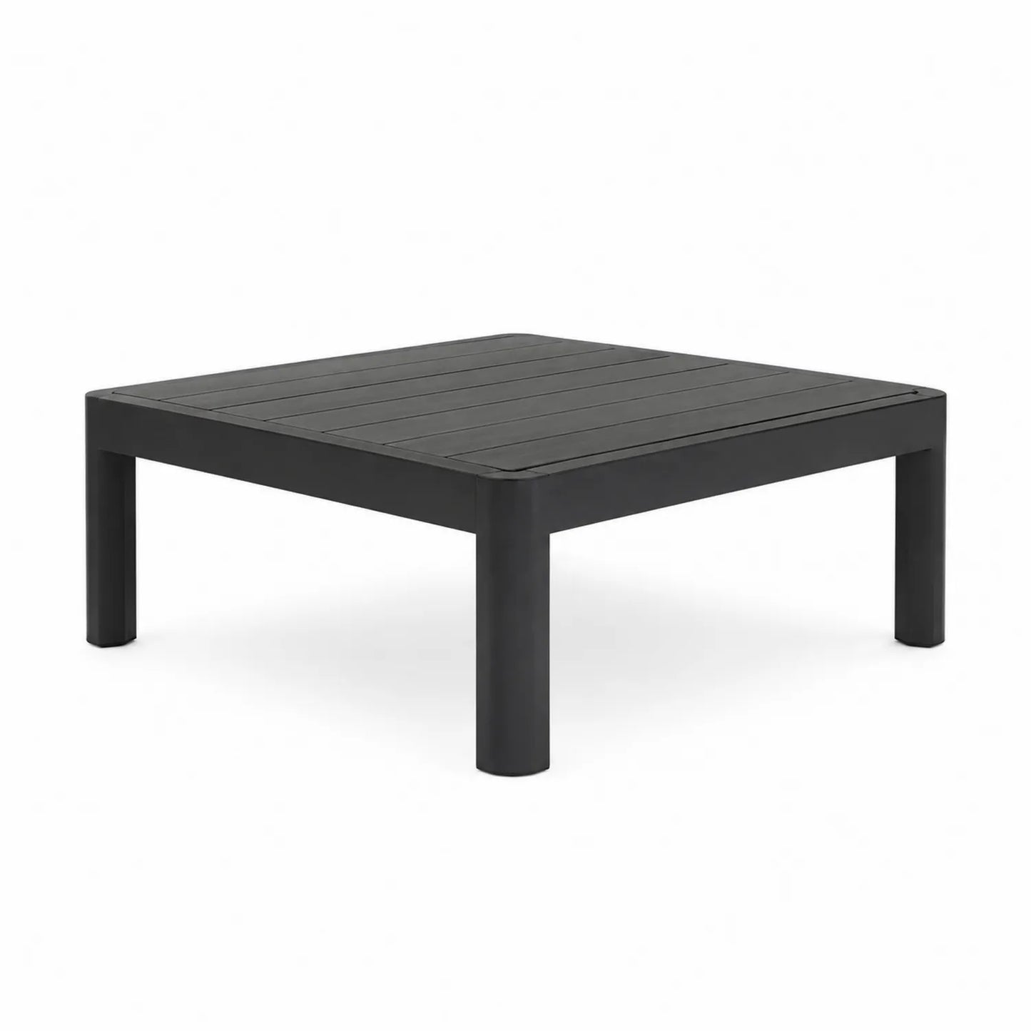 Garten-Couchtisch Aluminium Schwarz 80x80x30 cm