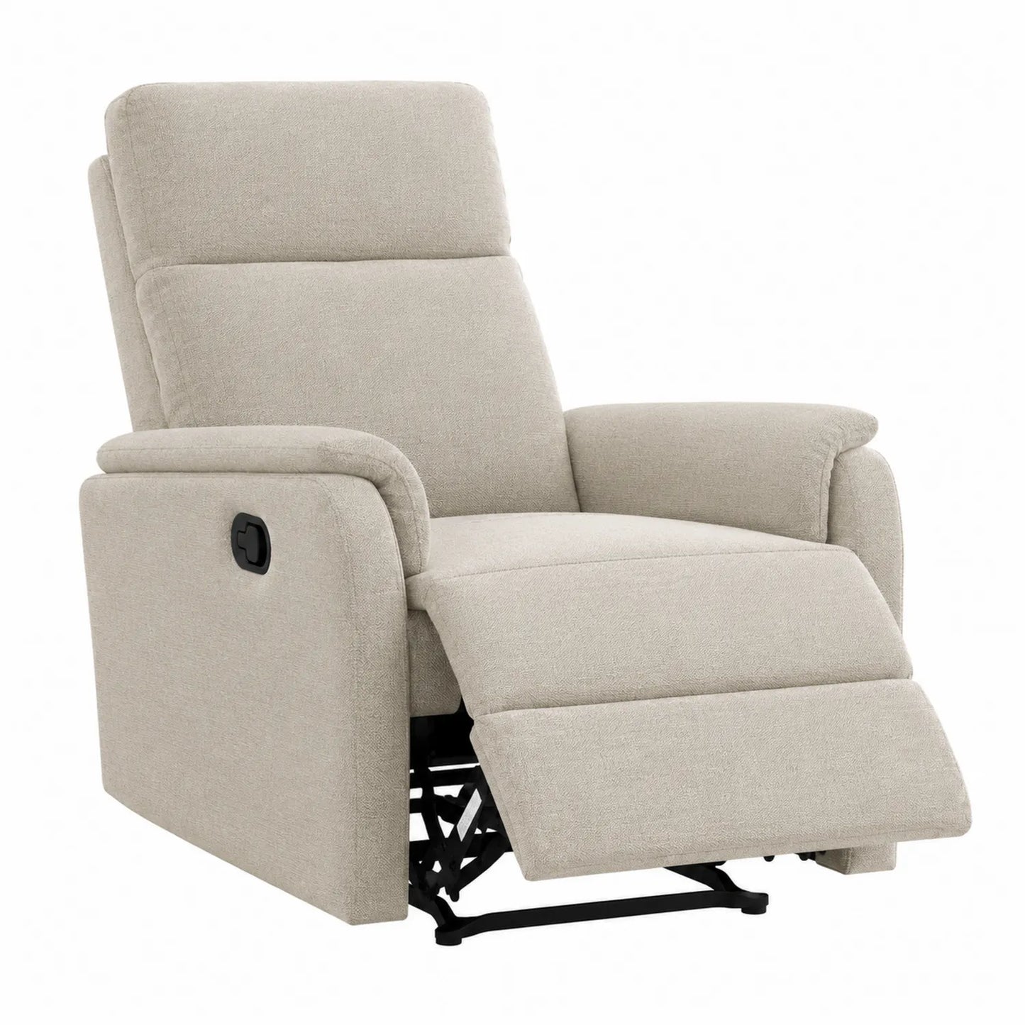 Verstellbarer Liegesessel Metall und Polyestergewebe Beige