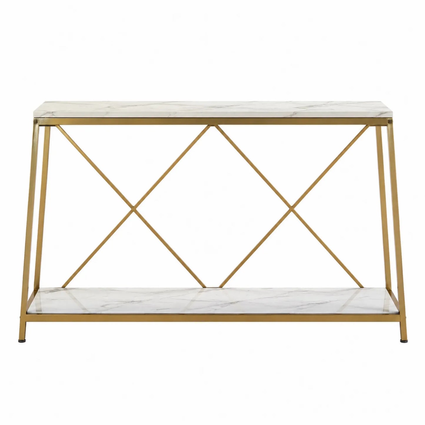 Konsolentisch Marmor Metall 120x30x80 cm