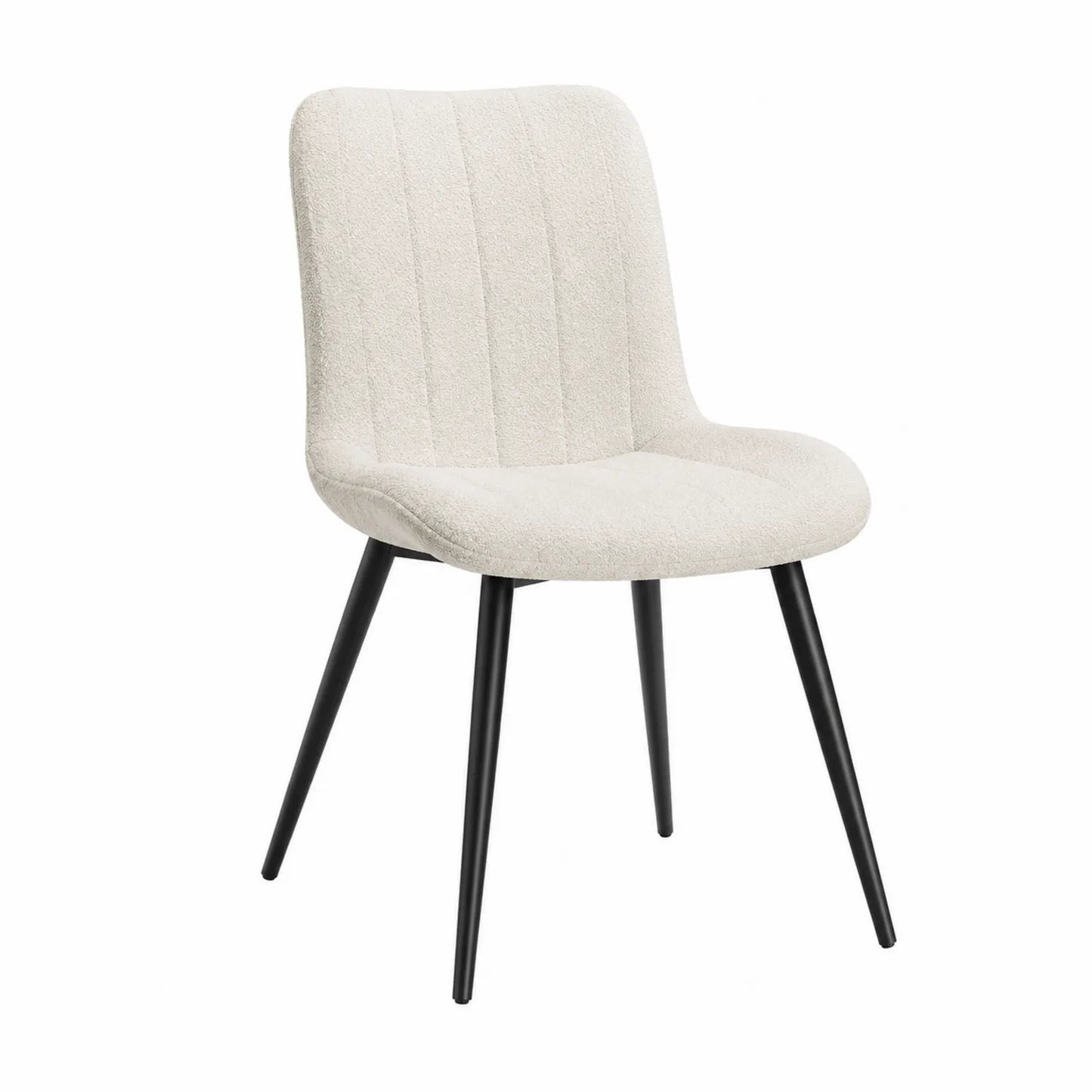 Esszimmerstuhl Polyester Beige mit Stahlbeinen