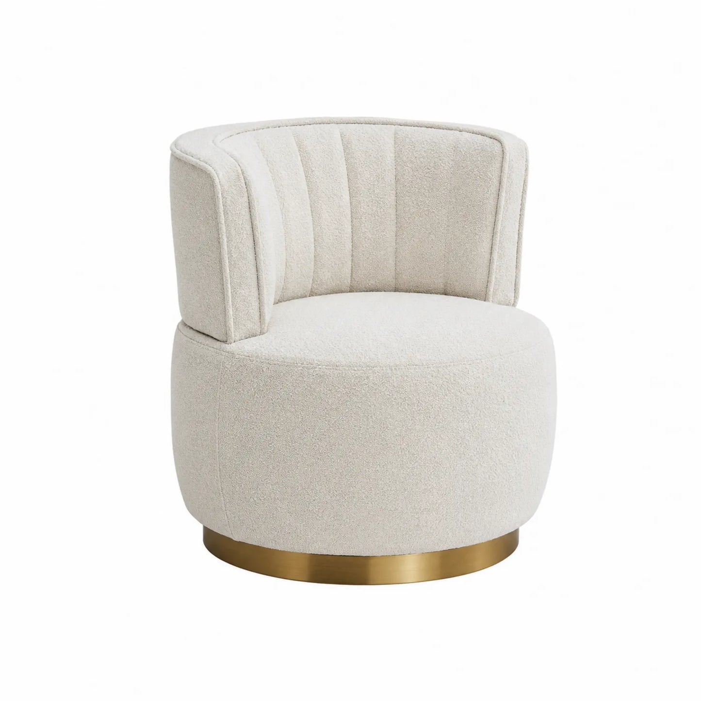 Stuhl aus strapazierfähigem Stoff Beige mit Metallbasis