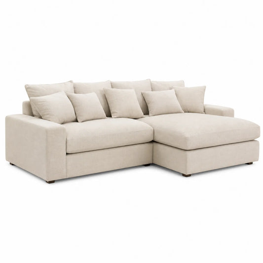Ecksofa Stoff Beige 260x160cm