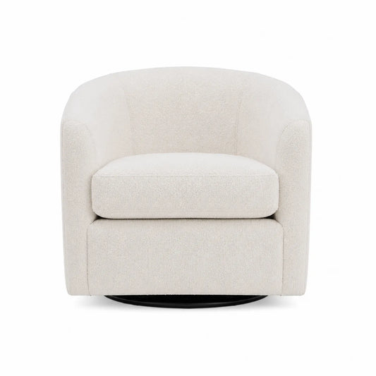 Drehsessel Bouclé Creme 75cm