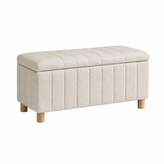Polsterbank mit Stauraum Beige 100x40x45cm