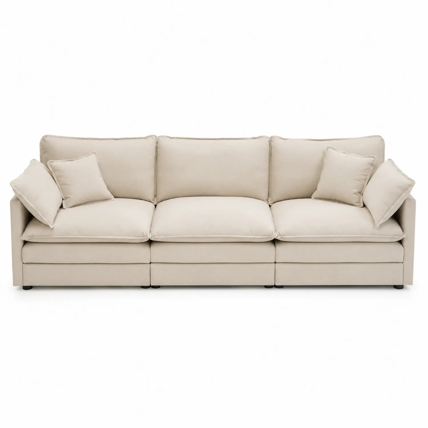 3-Sitzer Sofa Polyester Beige 230cm