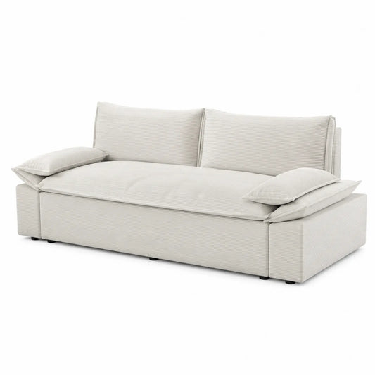 Schlafsofa Stoff Beige 200cm