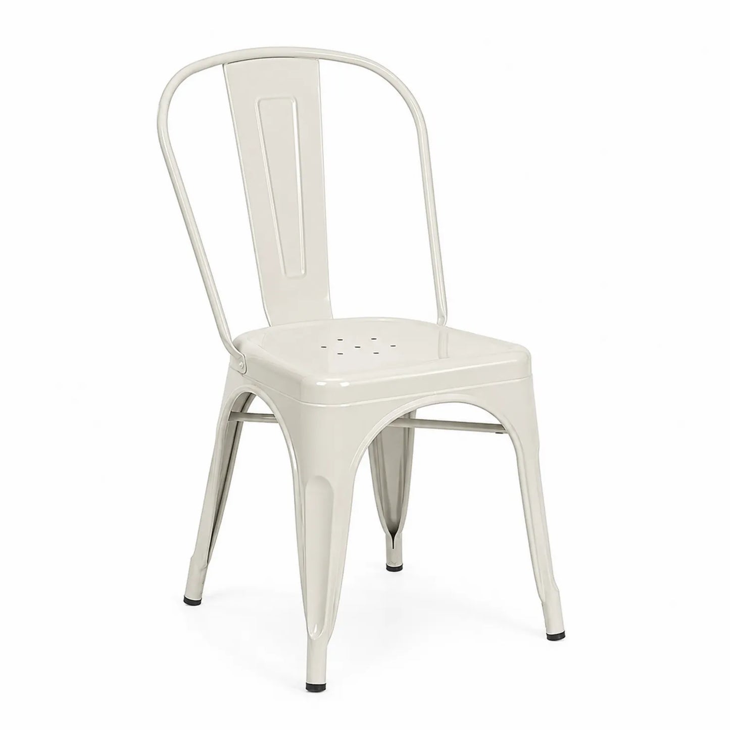 Esszimmerstuhl Metall Creme 84 x 45 x 50 cm