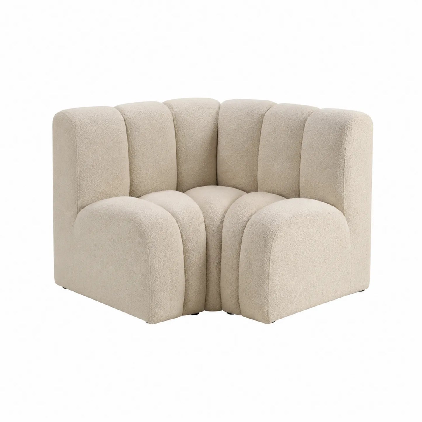 Modulares Ecksofa Stoff Beige 75x90x90cm