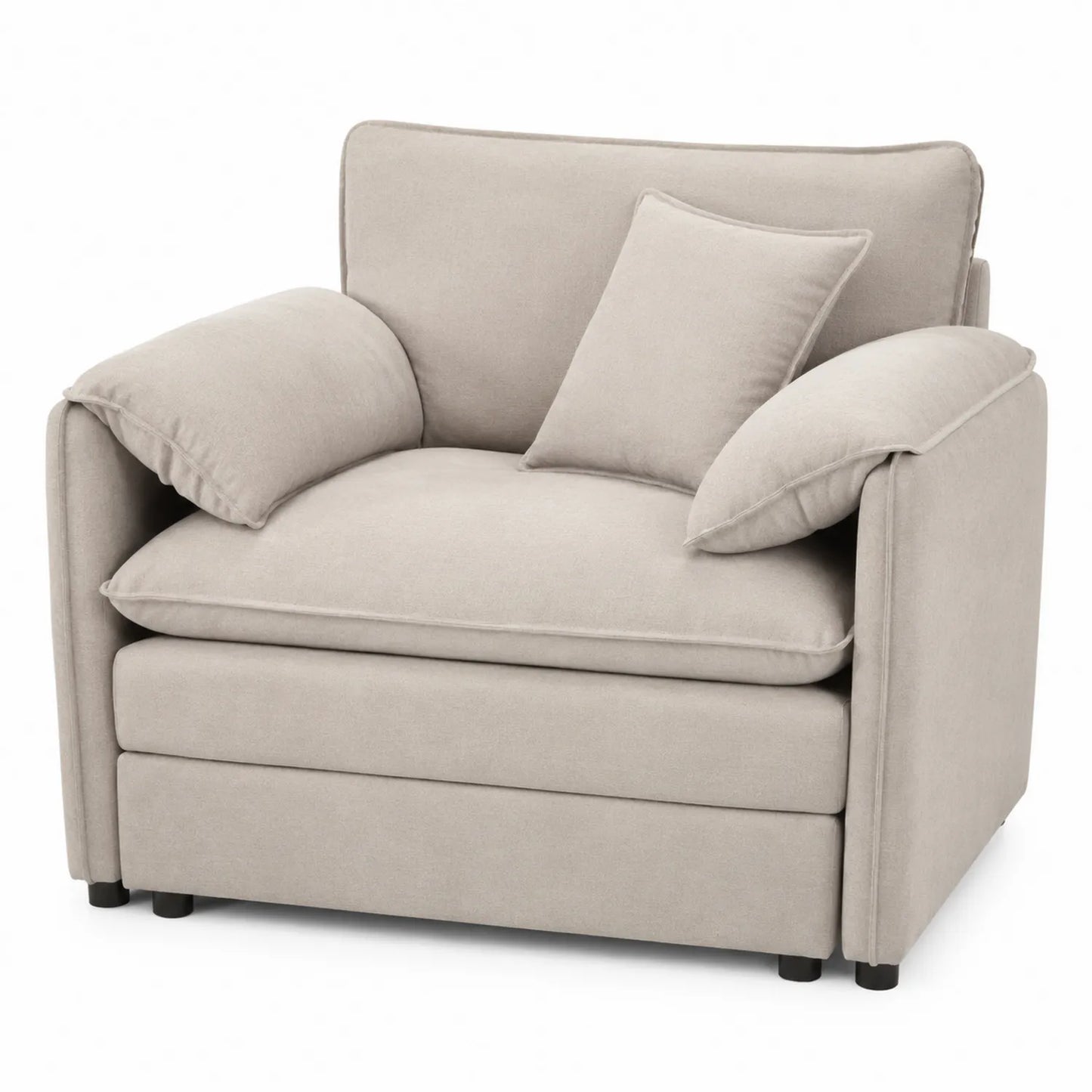 Polstersessel aus Stoff Beige