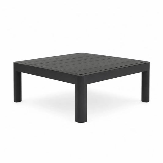 Garten-Couchtisch Aluminium Schwarz 80x80x30 cm