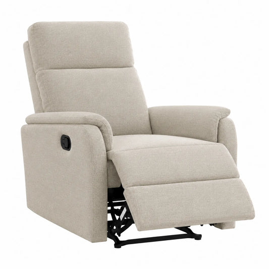 Verstellbarer Liegesessel Metall und Polyestergewebe Beige