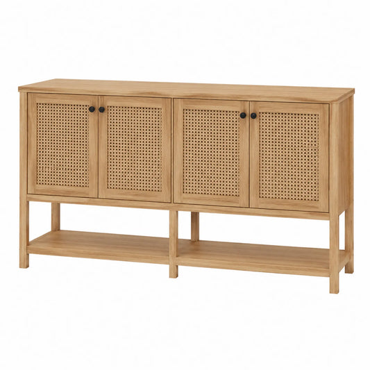 Sideboard Holz Rattan Natur 160cm